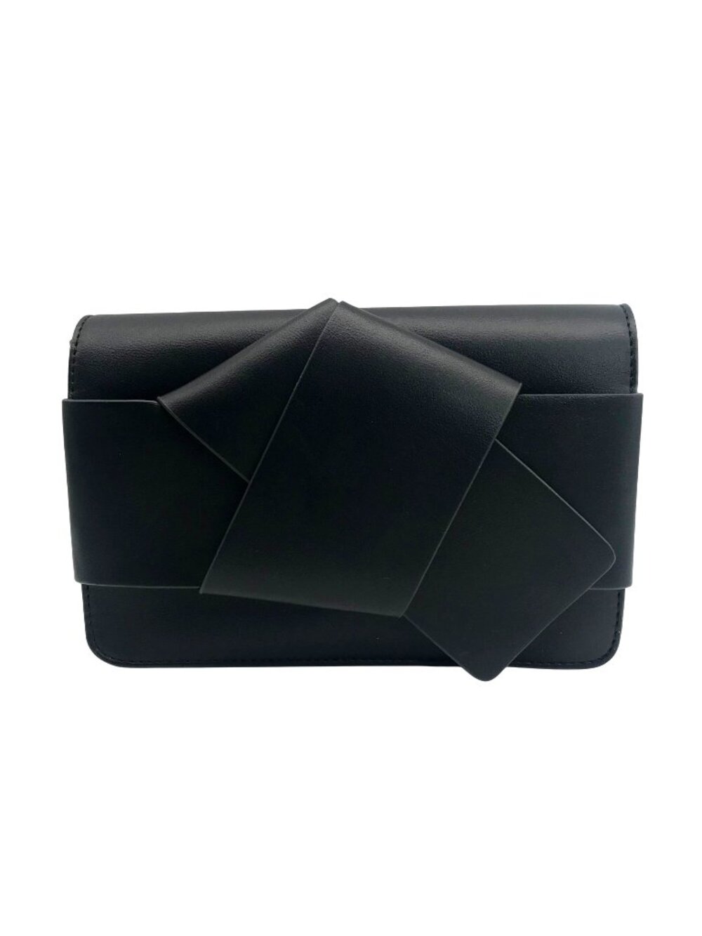 On 34th Black Rosemari Clutch